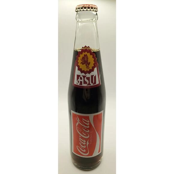 Coca Cola Coke 1987 Arizona State University Rose Bowl Pac 10 Champions Bottle - Picture 2 of 7